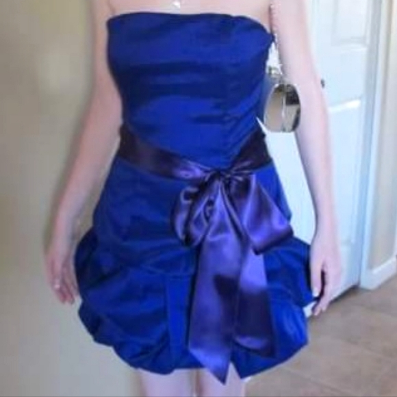 Purple/Blue Jessica Mcclintock Cupcake Prom Dress - Picture 2 of 4
